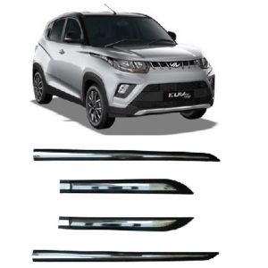 Door Side Beading For KUV100  - Silver & Black